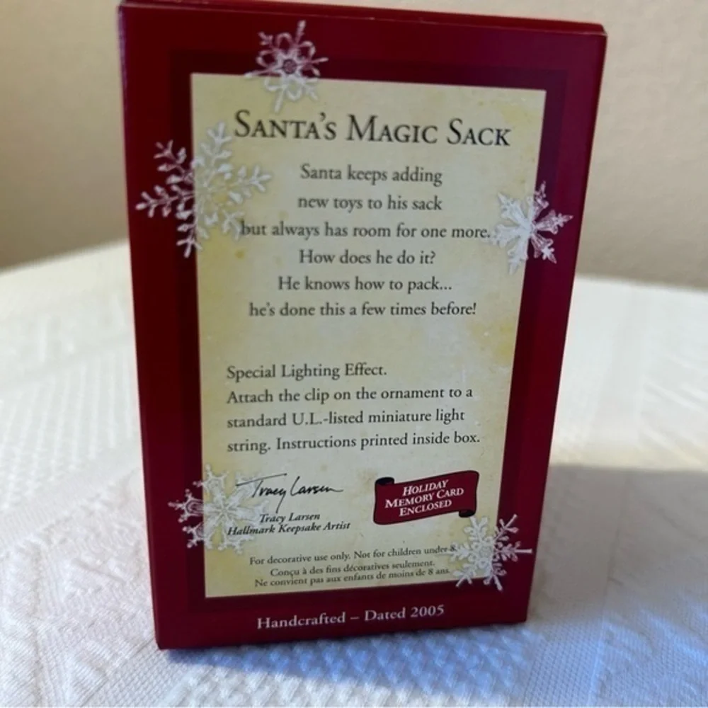 Hallmark Keepsake Santa’s Magic Sack‎ 2005 VIP Gift Christmas Ornament
